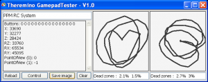 Theremino GamepadTester - Example - PPM - Dead Zone = 3%