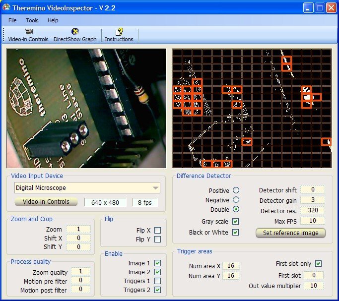 Theremino VideoInpector - 自动的 PCB 检测