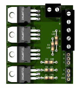 Theremino System - RGB and White Led Strips - 10 Ampere Driver