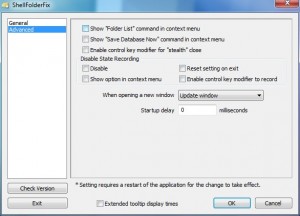 ShellFolderFix Settings