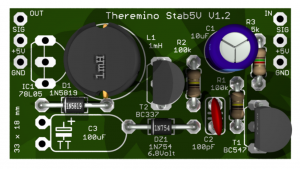 Theremino USB voltage stabilizer