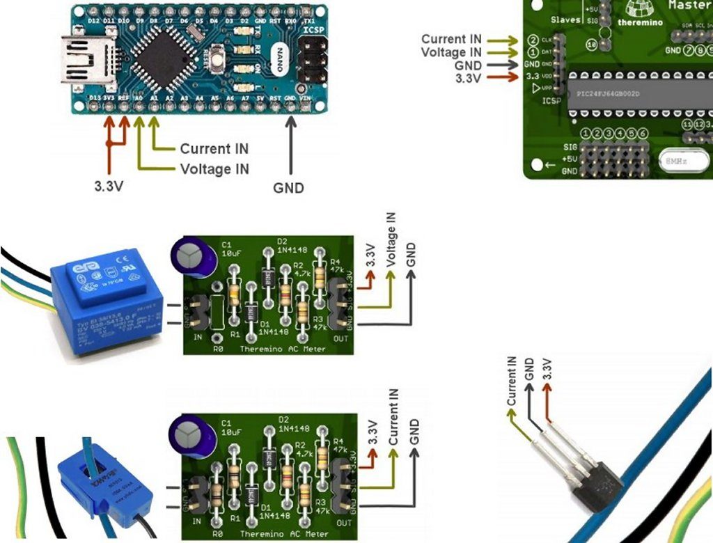 Theremino Power Meter Connections