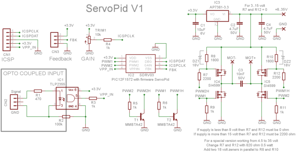 ServoPid V1 Schematics