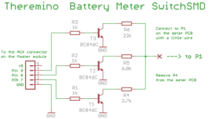 Interruptor del medidor de batería Esquemas SMD